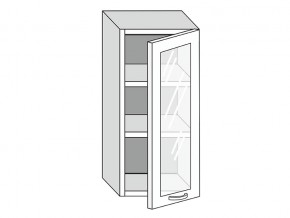 19.40.3 Шкаф настенный (h=913) на 400мм с 1-ой стекл. дверцей в Арамиле - aramil.магазин96.com | фото