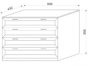 Комод с 4-мя ящиками в Арамиле - aramil.магазин96.com | фото