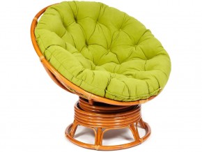 Кресло-качалка Papasan w 23/01 B с подушкой Cognac, флок Олива в Арамиле - aramil.магазин96.com | фото