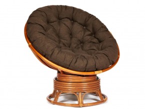 Кресло-качалка Papasan w 23/01 B с подушкой Cognac, ткань Коричневый в Арамиле - aramil.магазин96.com | фото