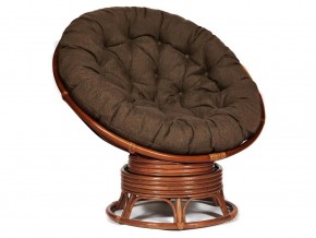 Кресло-качалка Papasan w 23/01 B с подушкой Pecan, ткань Коричневый в Арамиле - aramil.магазин96.com | фото