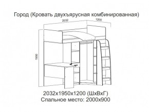 Кровать двухъярусная комбинированная в Арамиле - aramil.магазин96.com | фото