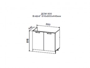 Шкаф нижний ДСМ800 под мойку в Арамиле - aramil.магазин96.com | фото